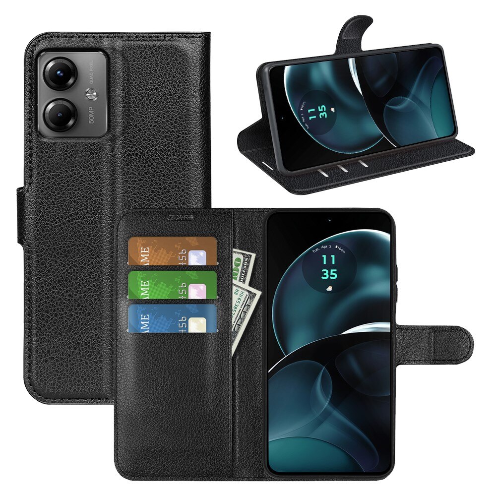 Cover portafoglio Motorola Moto G14 nero