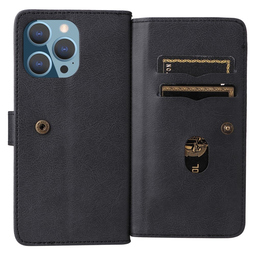 Cover portafoglio Multi-slot iPhone 15 Pro, nero