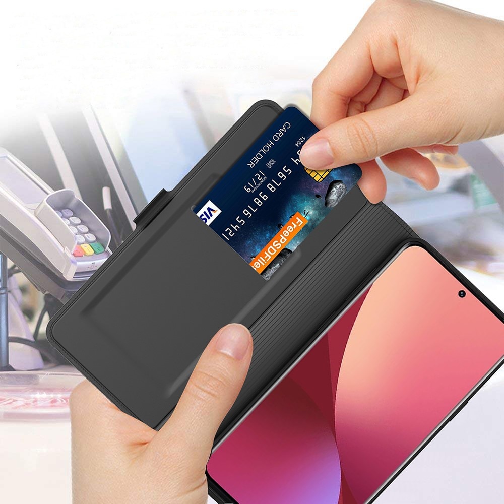 Cover portafoglio Slim Card Wallet Xiaomi Redmi 12 5G nero
