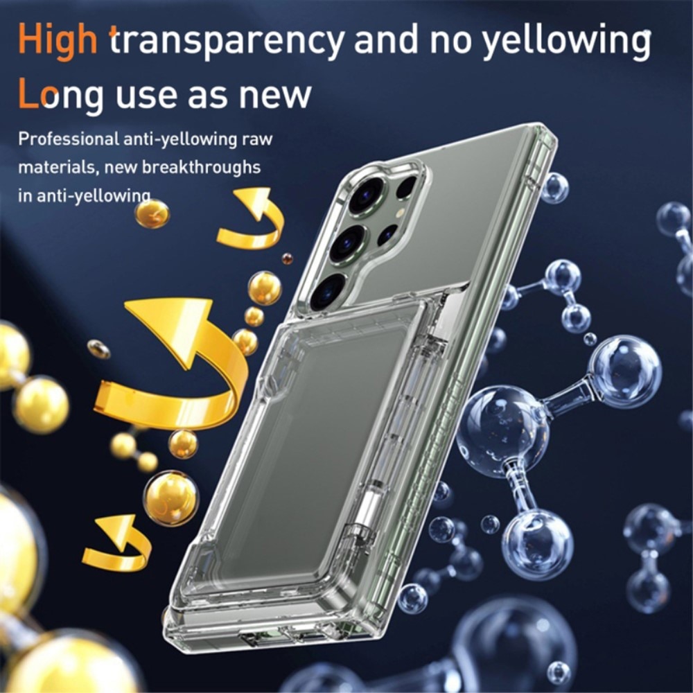 Kickstand Cover ibride portacarte Samsung Galaxy S23 Ultra trasparente