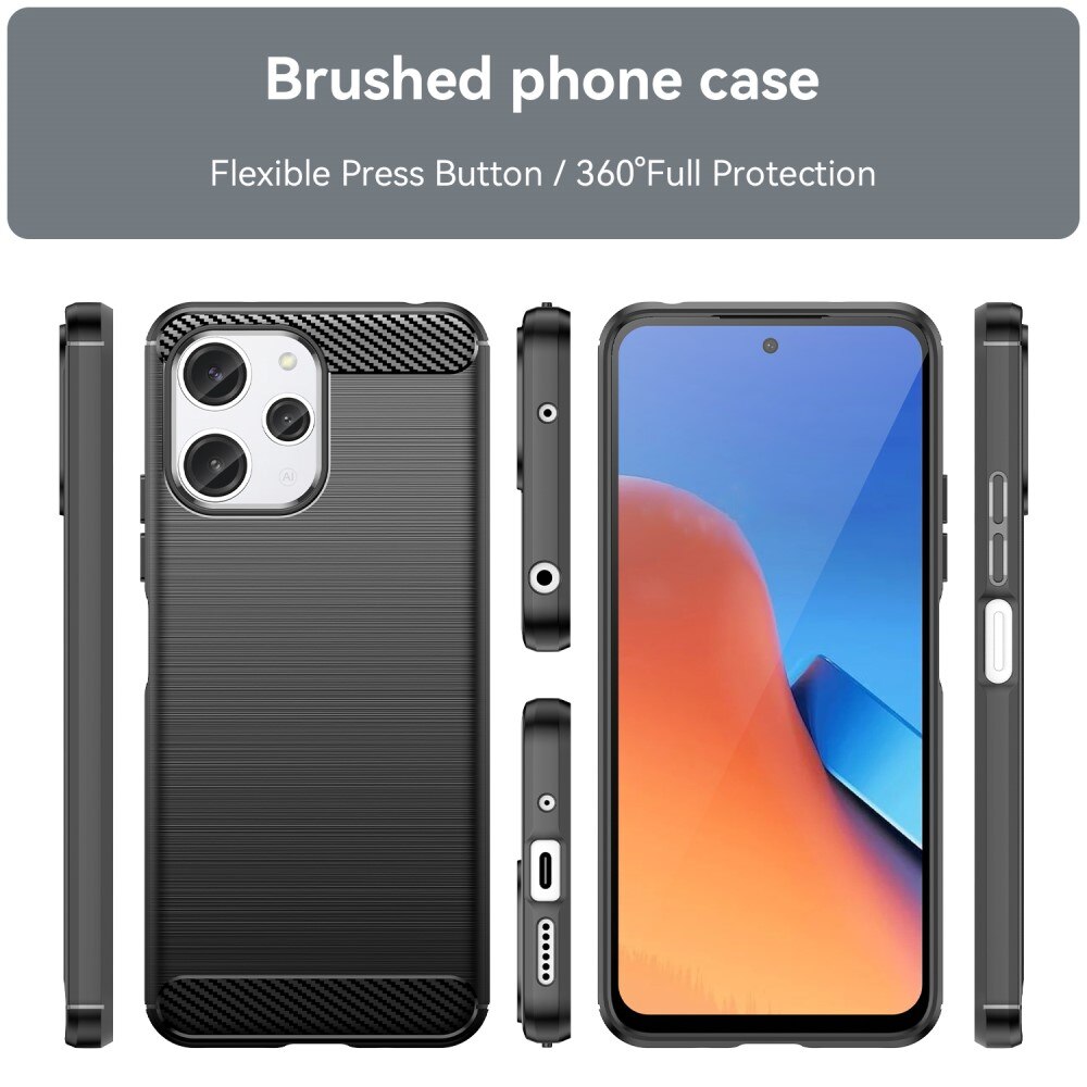Cover TPU Brushed Xiaomi Redmi 12 Nero