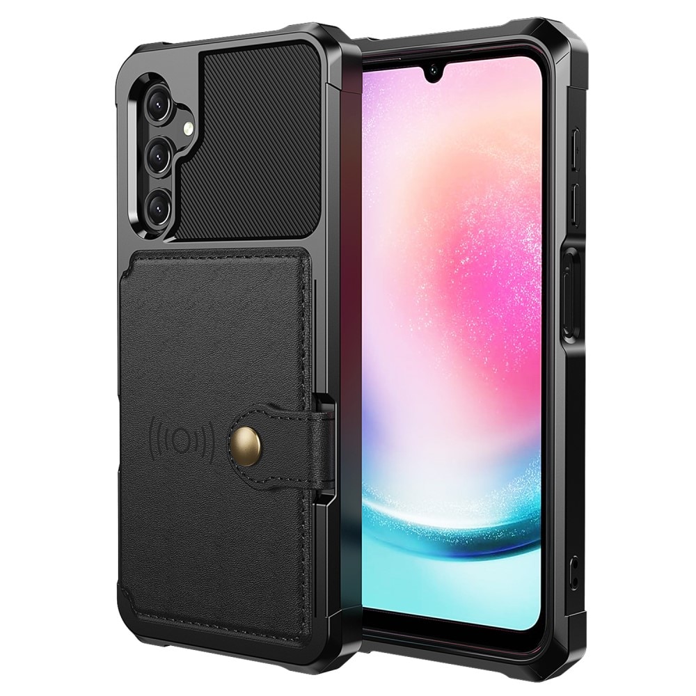 Cover con portacarte Tough Multi-slot Samsung Galaxy A25 nero