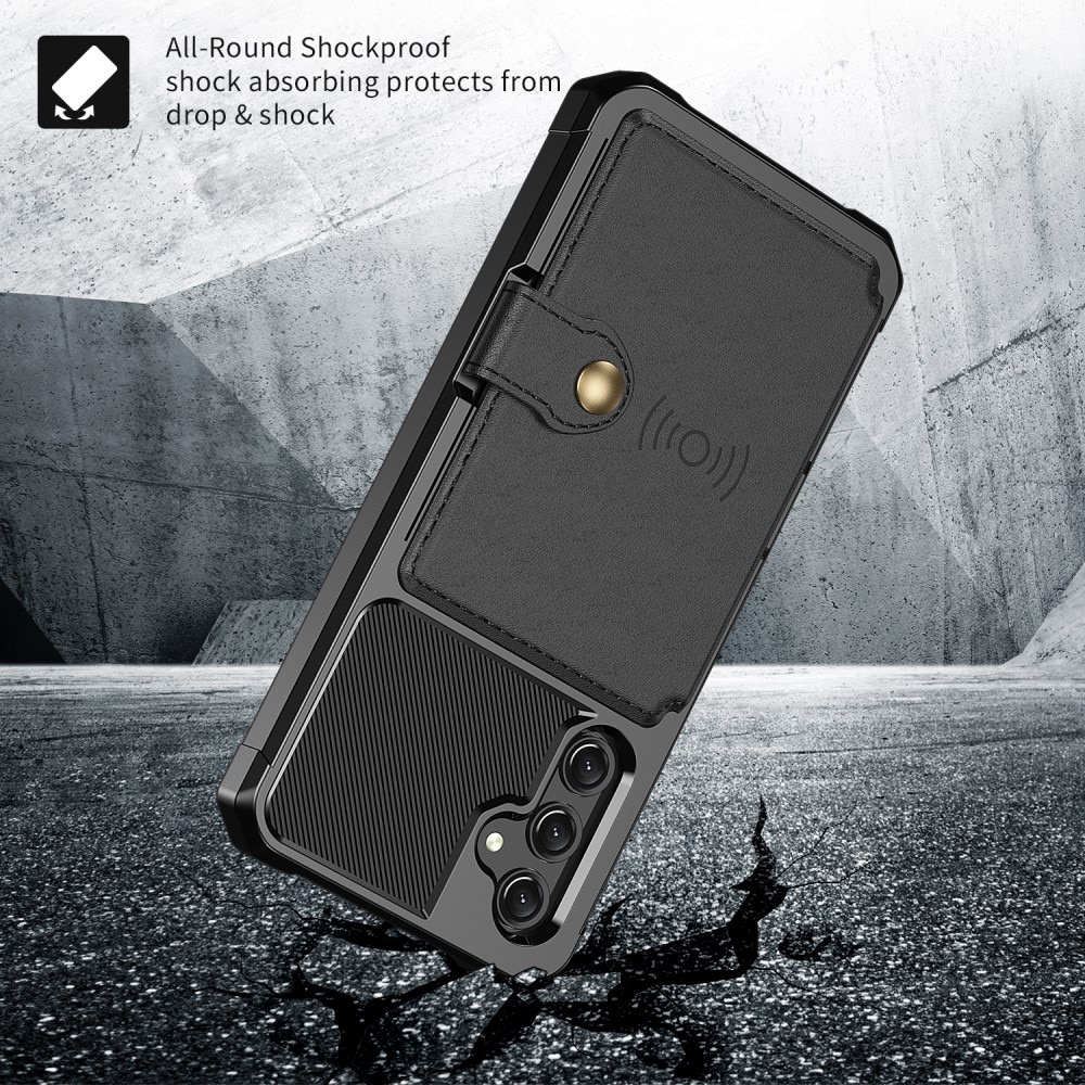 Cover con portacarte Tough Multi-slot Samsung Galaxy A25 nero