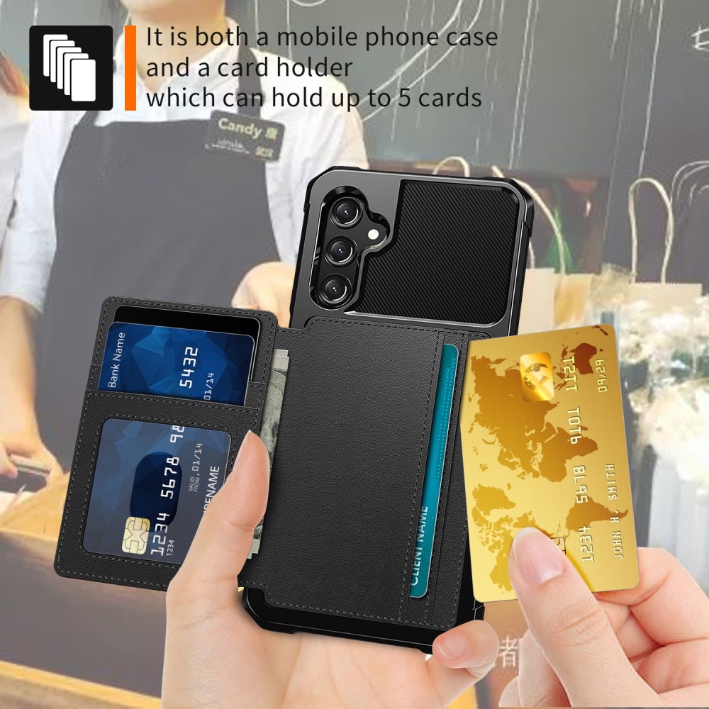 Cover con portacarte Tough Multi-slot Samsung Galaxy A24 nero