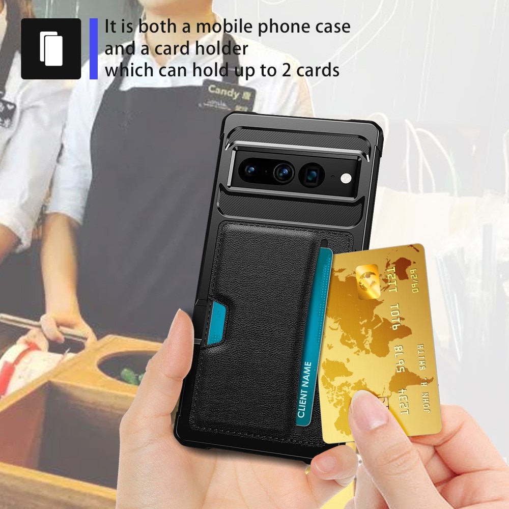 Cover Tough Card Case Google Pixel 8 Pro nero