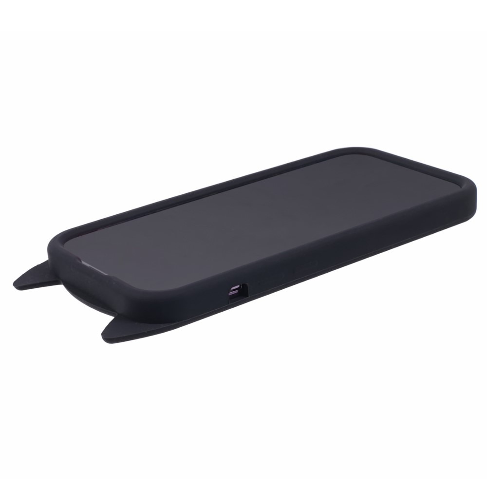 Cover in silicone Gatto iPhone 14 Pro nero