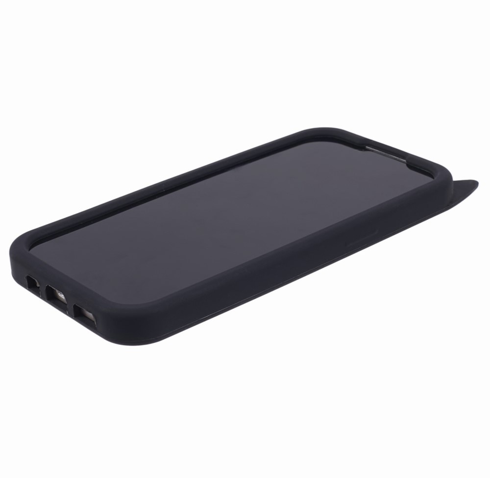 Cover in silicone Gatto iPhone 13 nero