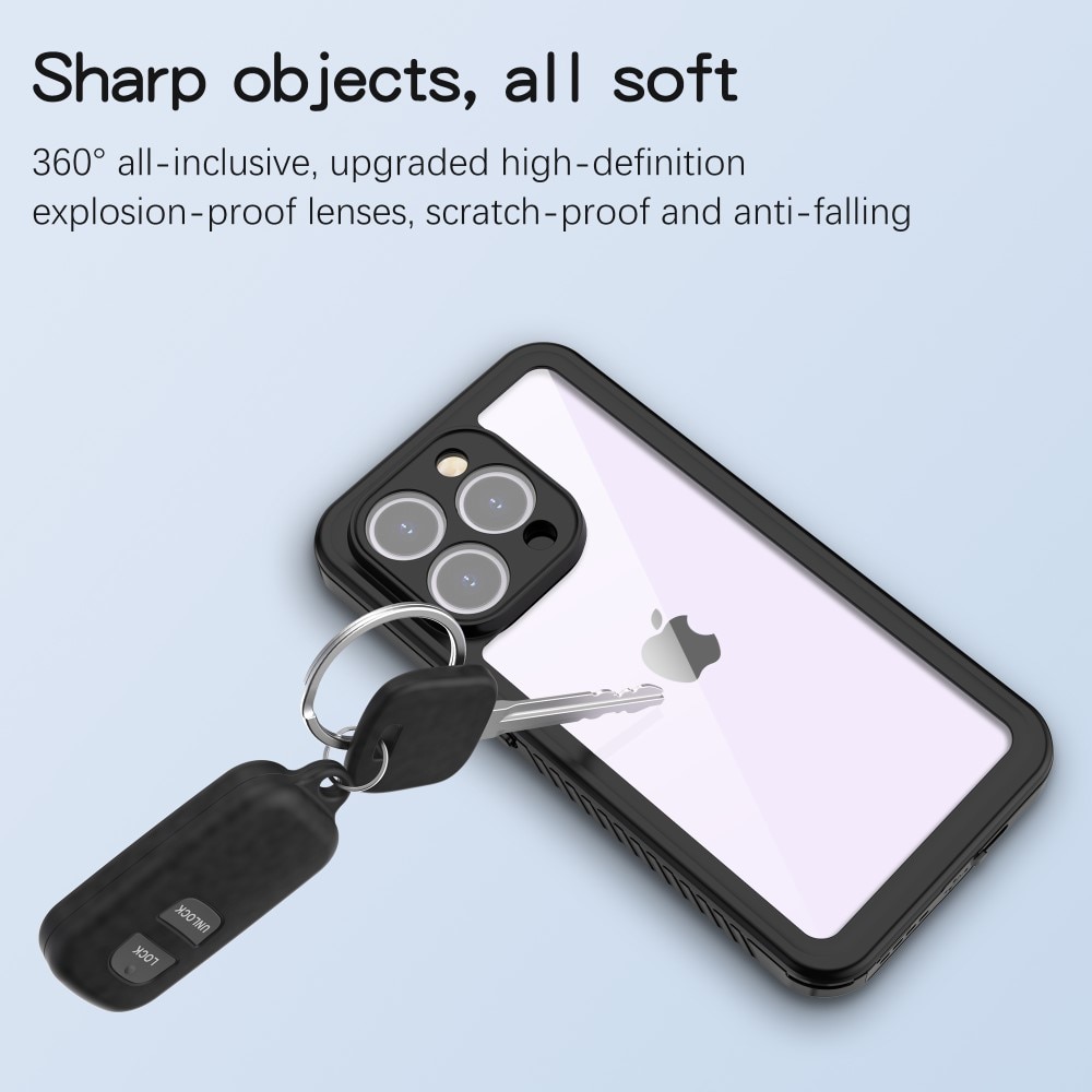 Cover ibrida impermeabile iPhone 15 Pro Max trasparente