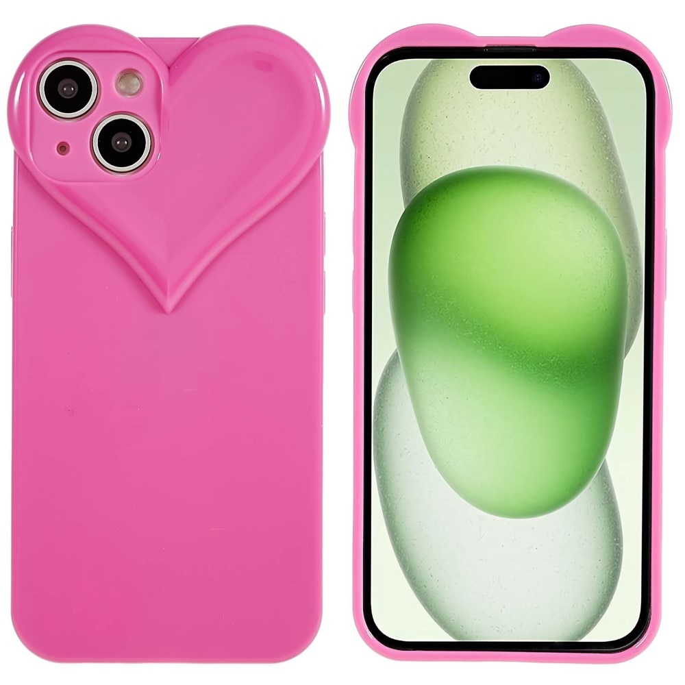 Cover TPU Cuore iPhone 15 rosa