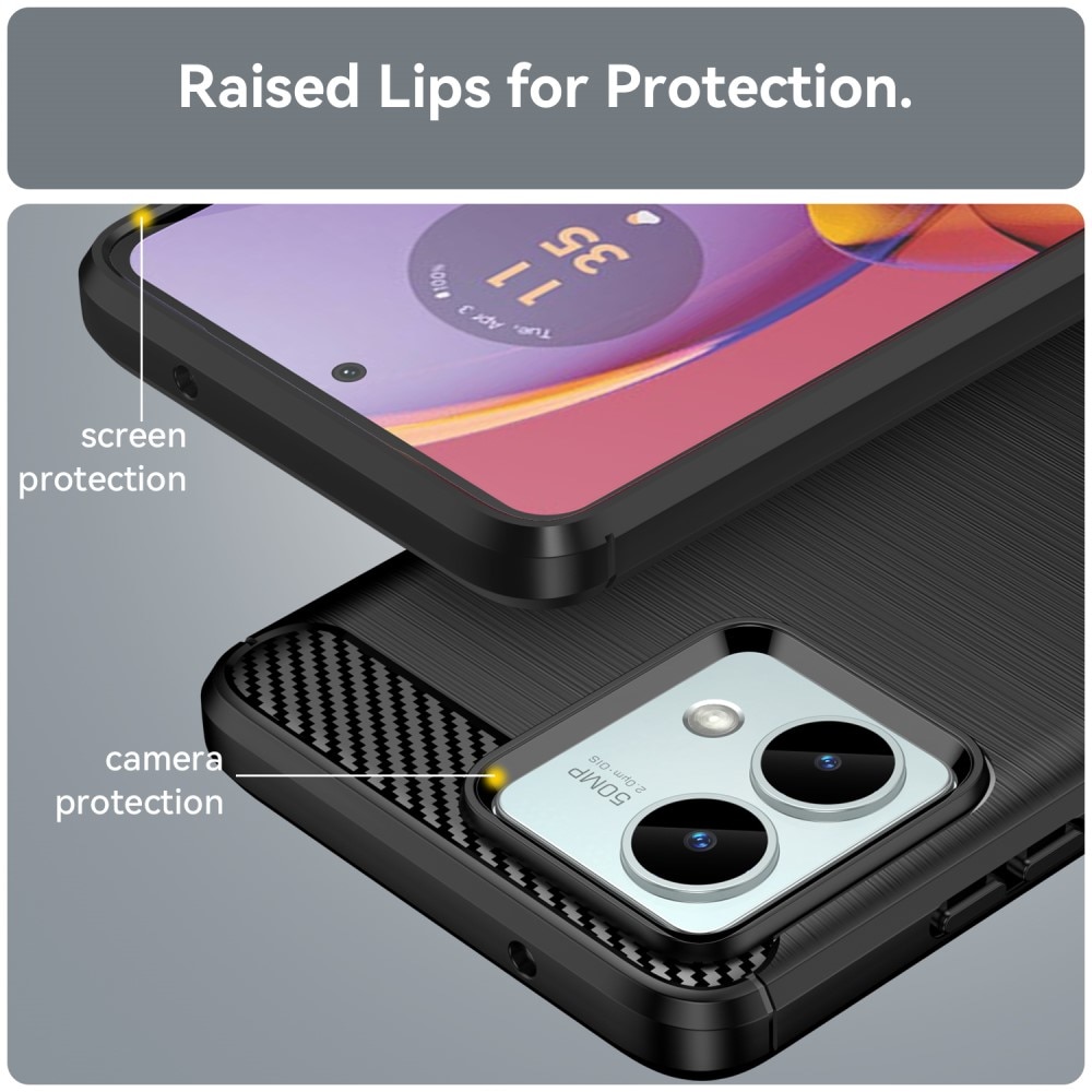 Cover TPU Brushed Motorola Moto G84 Nero