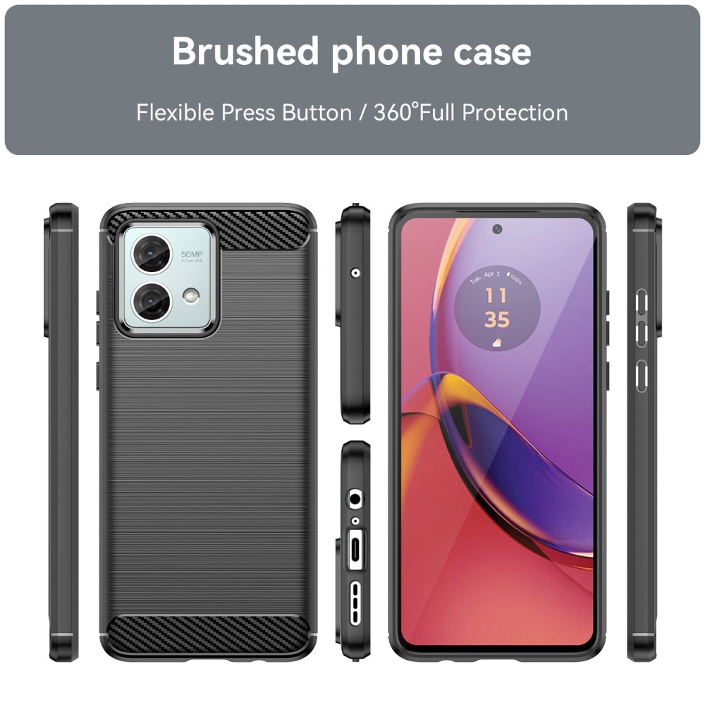 Cover TPU Brushed Motorola Moto G84 Nero