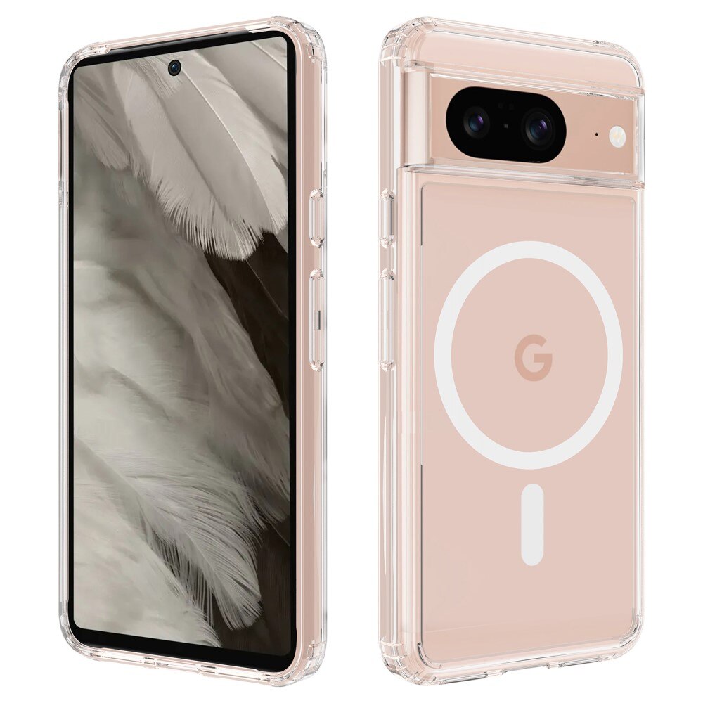 Cover ibride con MagSafe Google Pixel 8 trasparente