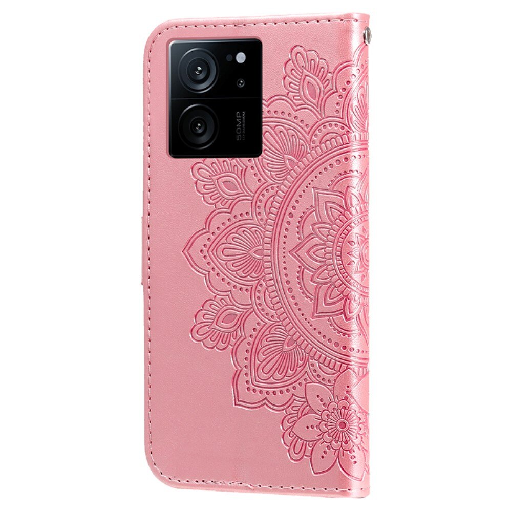 Custodia in pelle Mandala Xiaomi 13T rosa