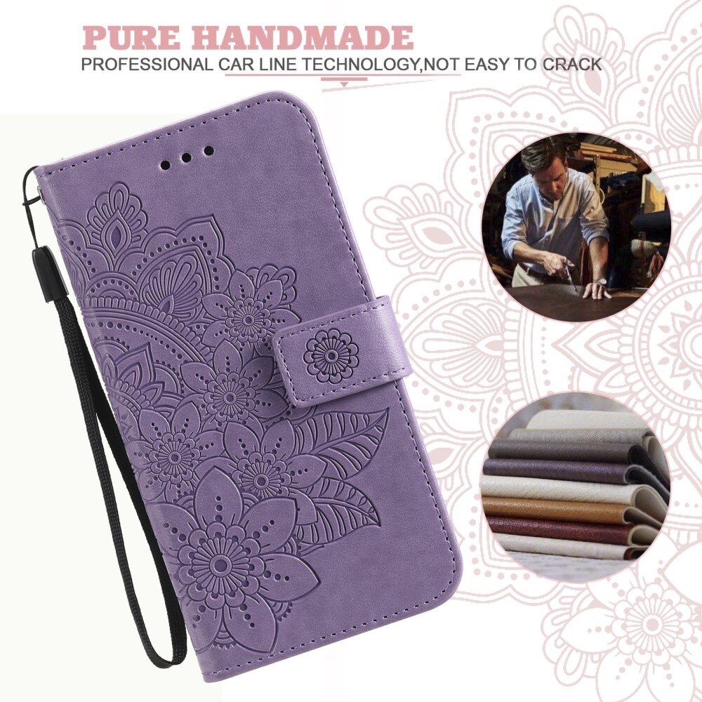 Custodia in pelle Mandala Xiaomi 13T Pro viola