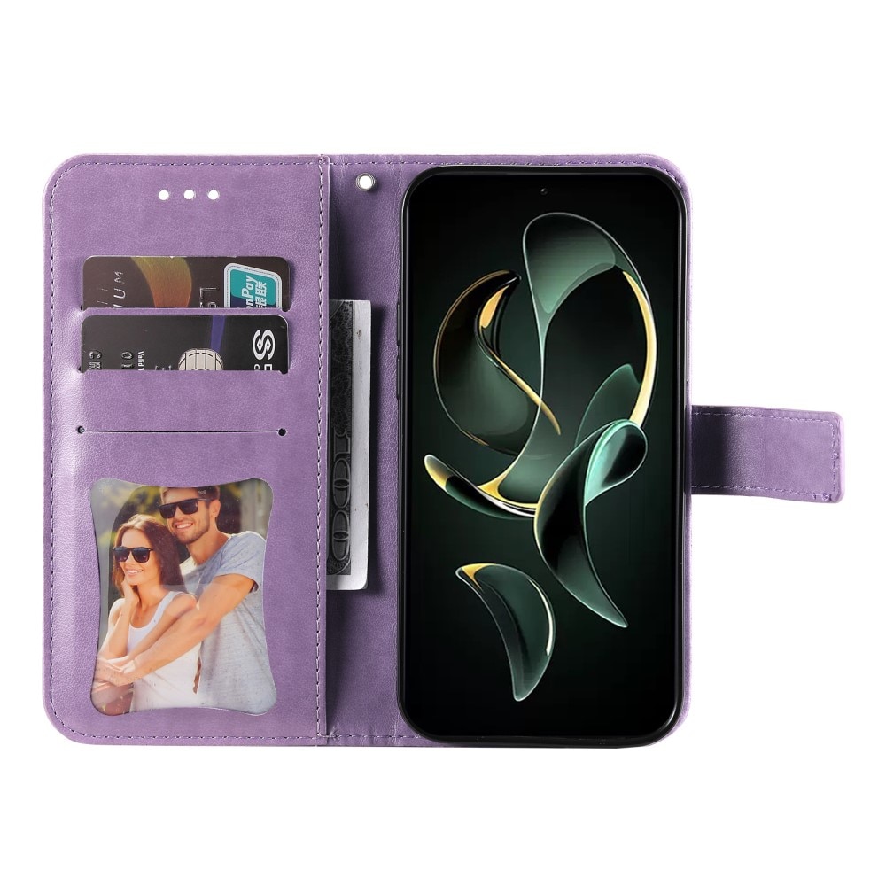 Custodia in pelle Mandala Xiaomi 13T viola