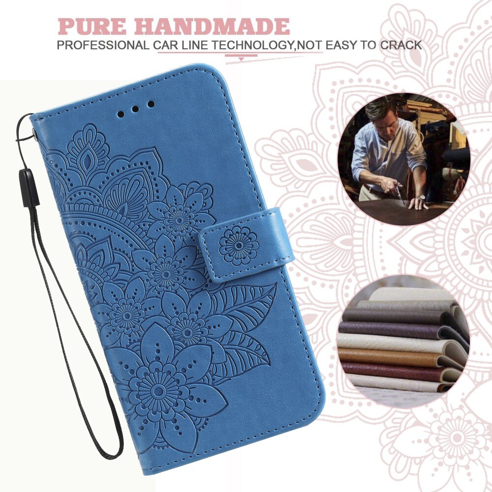 Custodia in pelle Mandala Xiaomi 13T blu