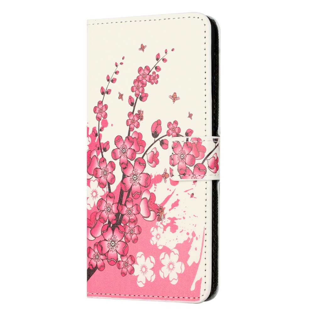 Custodie a portafoglio Samsung Galaxy A15 fiori di ciliegio