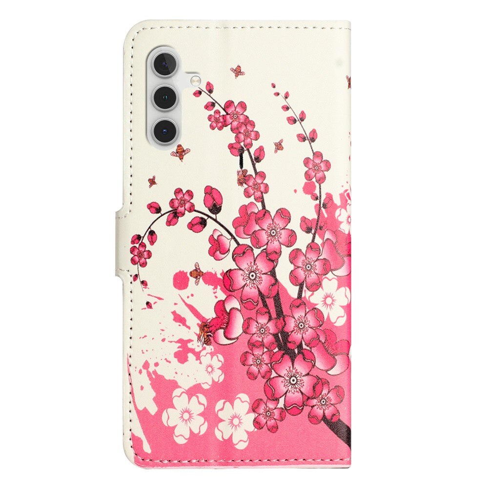 Custodie a portafoglio Samsung Galaxy A15 fiori di ciliegio