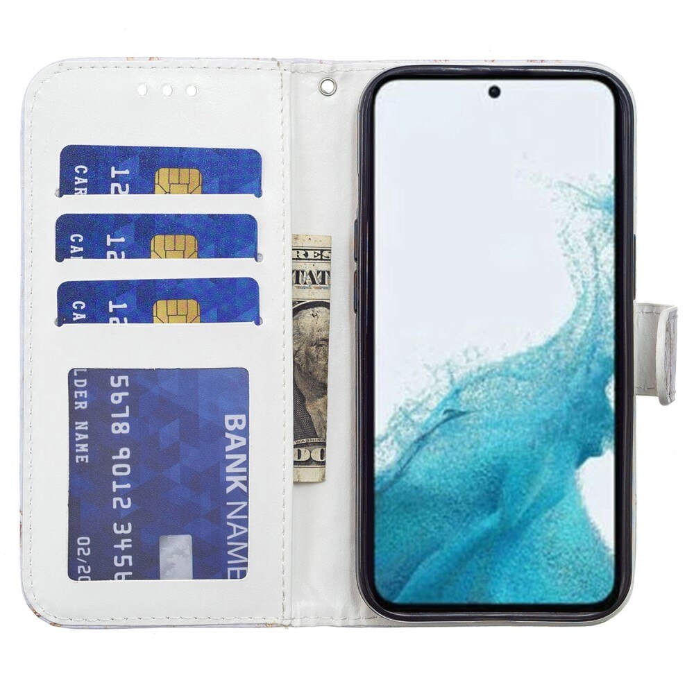 Cover portafoglio Samsung Galaxy A15 farfalle blu