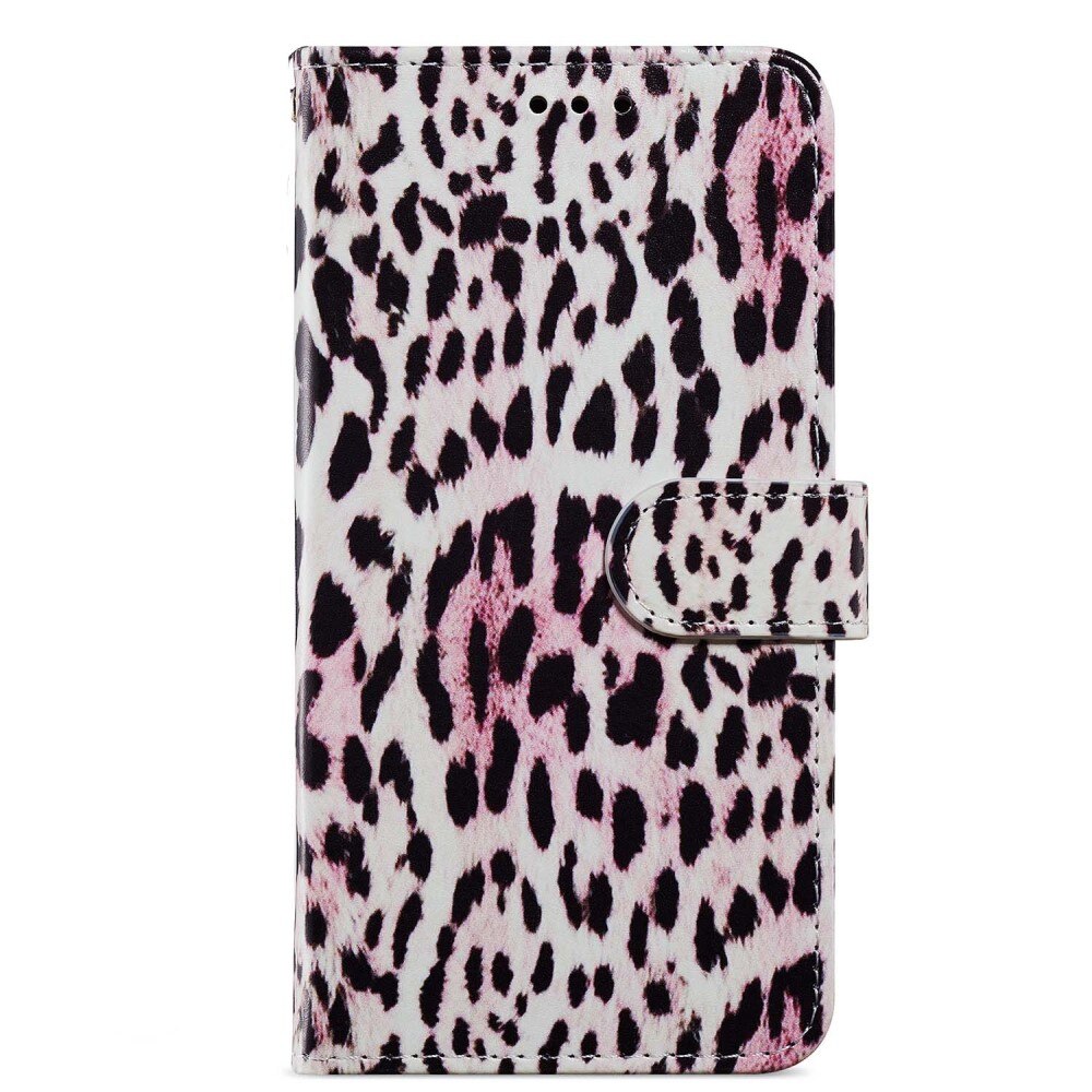 Cover portafoglio Samsung Galaxy A15 leopardo rosa