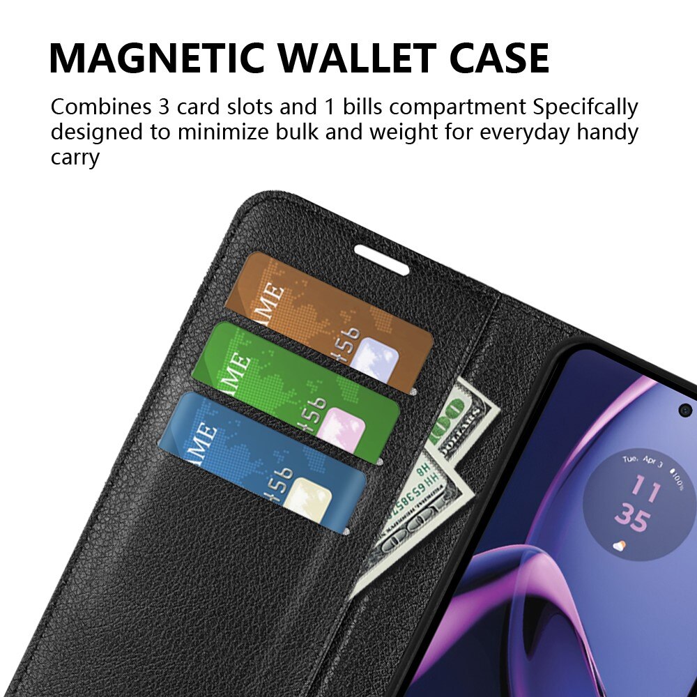 Cover portafoglio Motorola Moto G84 Nero