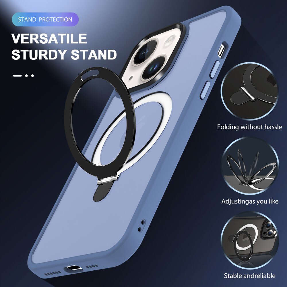 Cover ibride con MagSafe Ring iPhone 15 Plus Blu