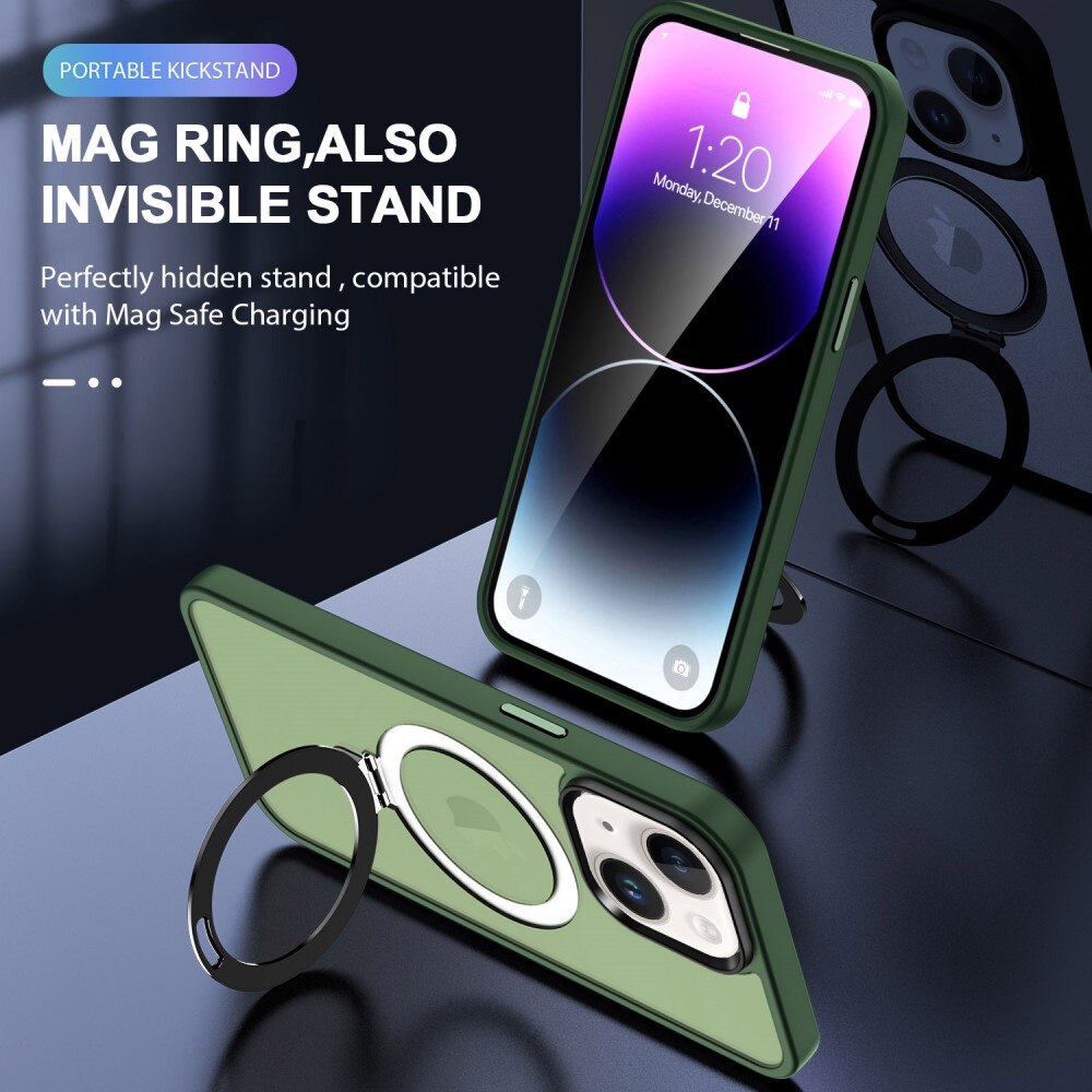 Cover ibride con MagSafe Ring iPhone 15 Plus Verde