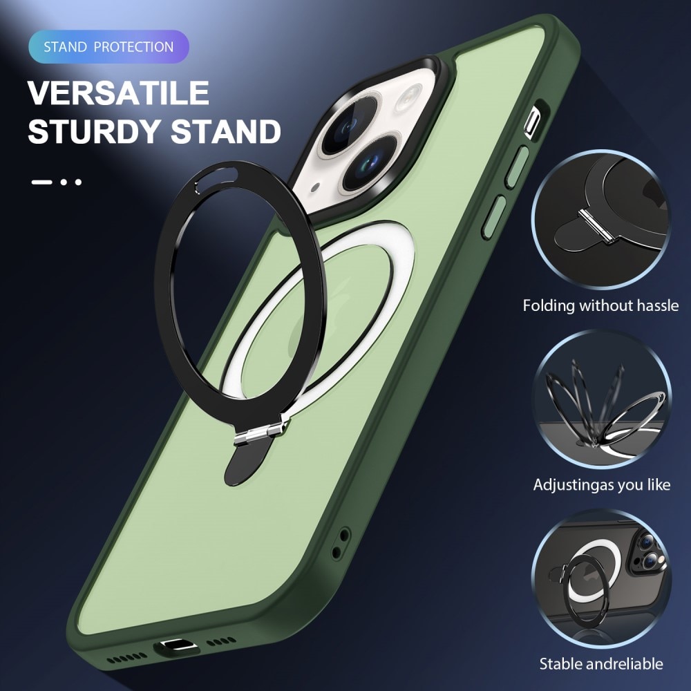 Cover ibride con MagSafe Ring iPhone 15 Plus verde