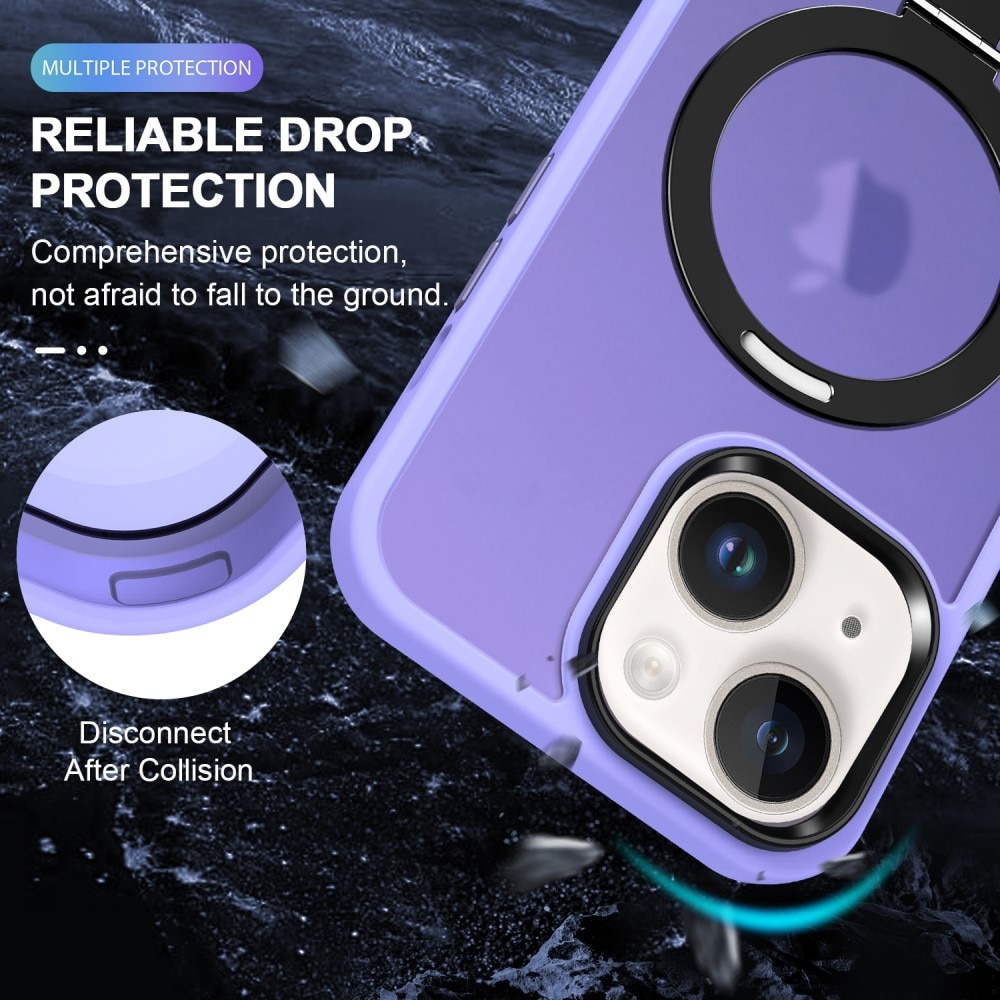Cover ibride con MagSafe Ring iPhone 15 Plus viola