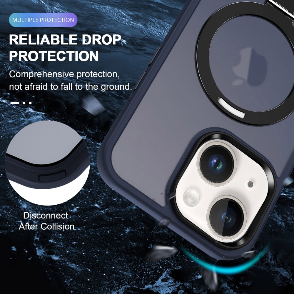 Cover ibride con MagSafe Ring iPhone 15 Pro Max blu scuro
