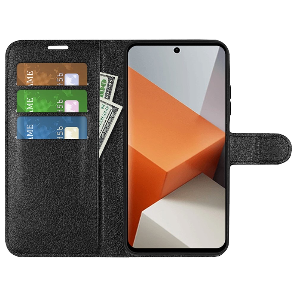 Cover portafoglio Xiaomi Redmi Note 13 Pro Plus Nero