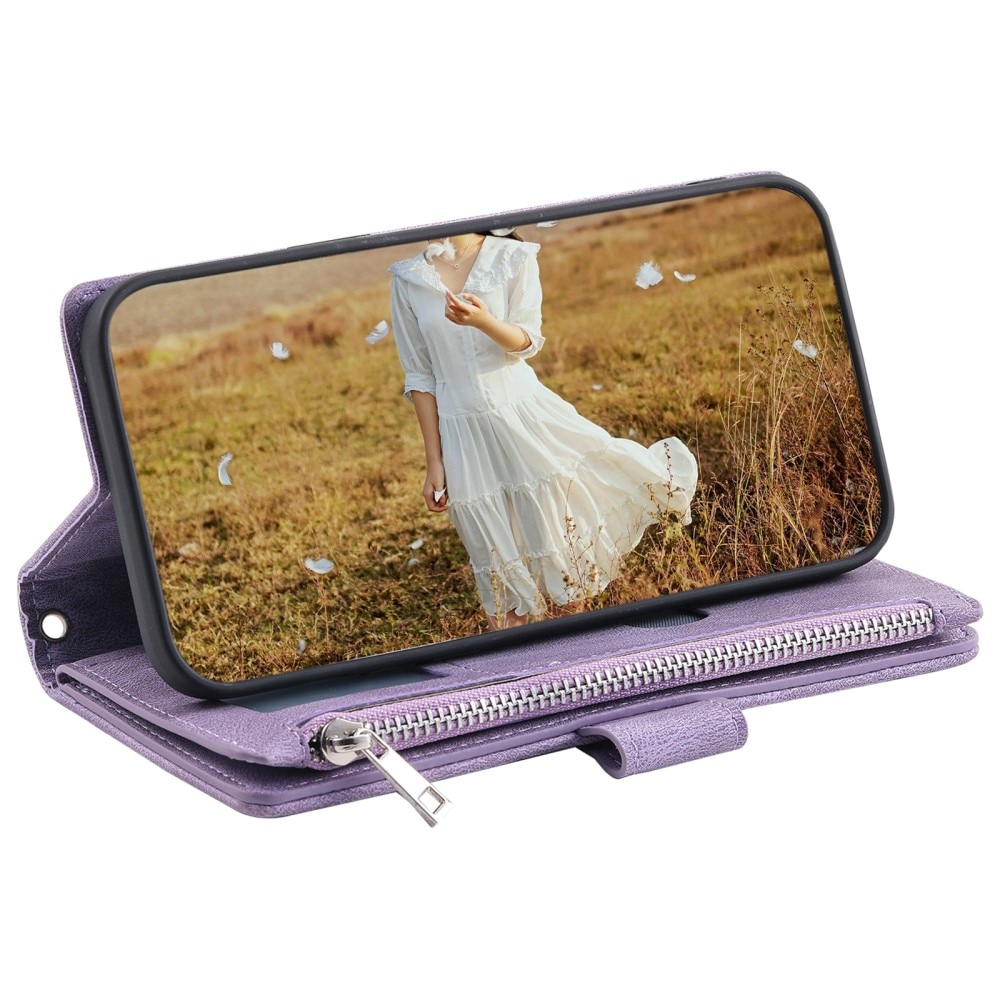 Borsa a portafoglio trapuntata Samsung Galaxy S24 Plus viola