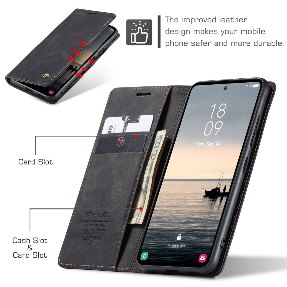 Custodie a portafoglio sottili Samsung Galaxy S23 FE Nero