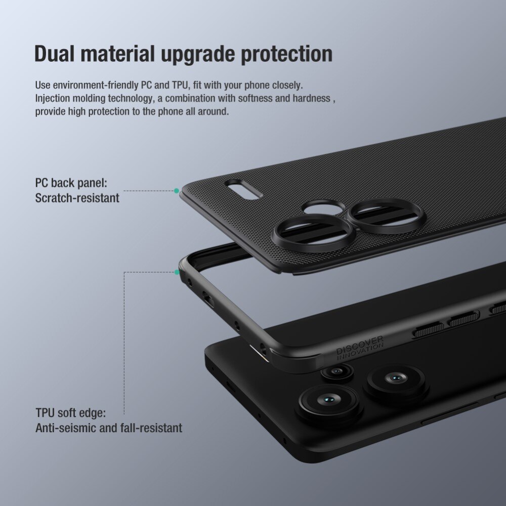 Super Frosted Shield Xiaomi Redmi Note 13 Pro Plus nero