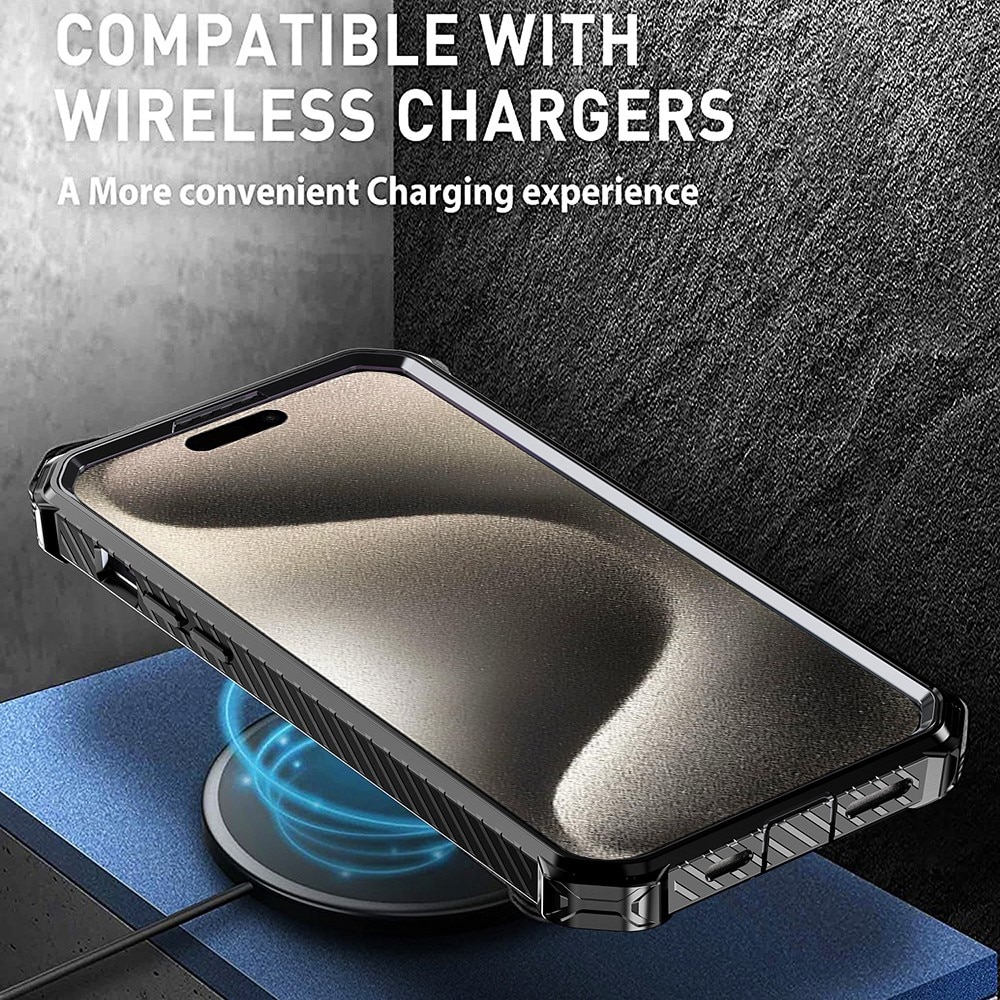 Cover ibride con anello MagSafe iPhone 15 Pro nero
