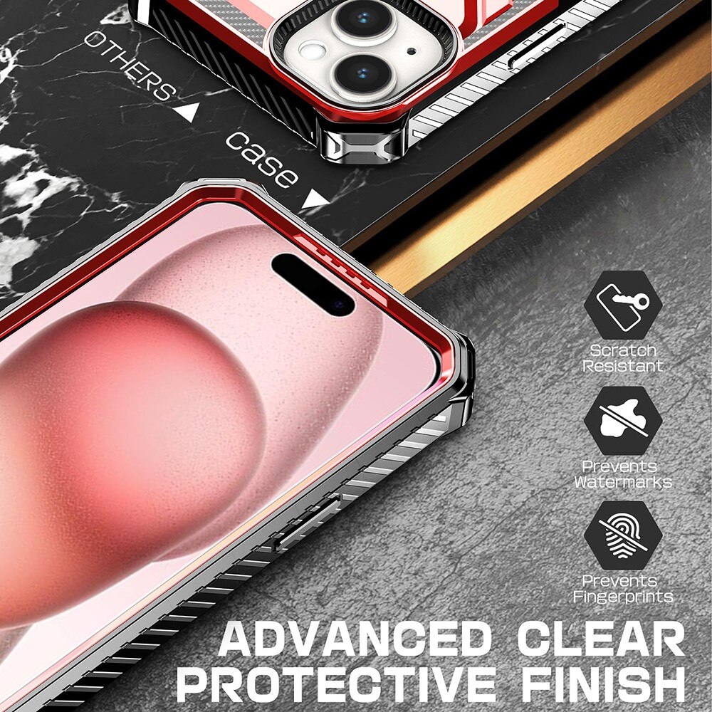 Cover ibride con anello MagSafe iPhone 15 nero