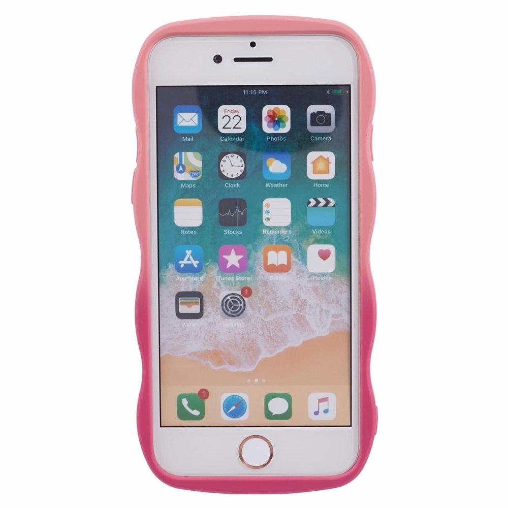 Cover Wavy Edge iPhone 8 ombre rosa