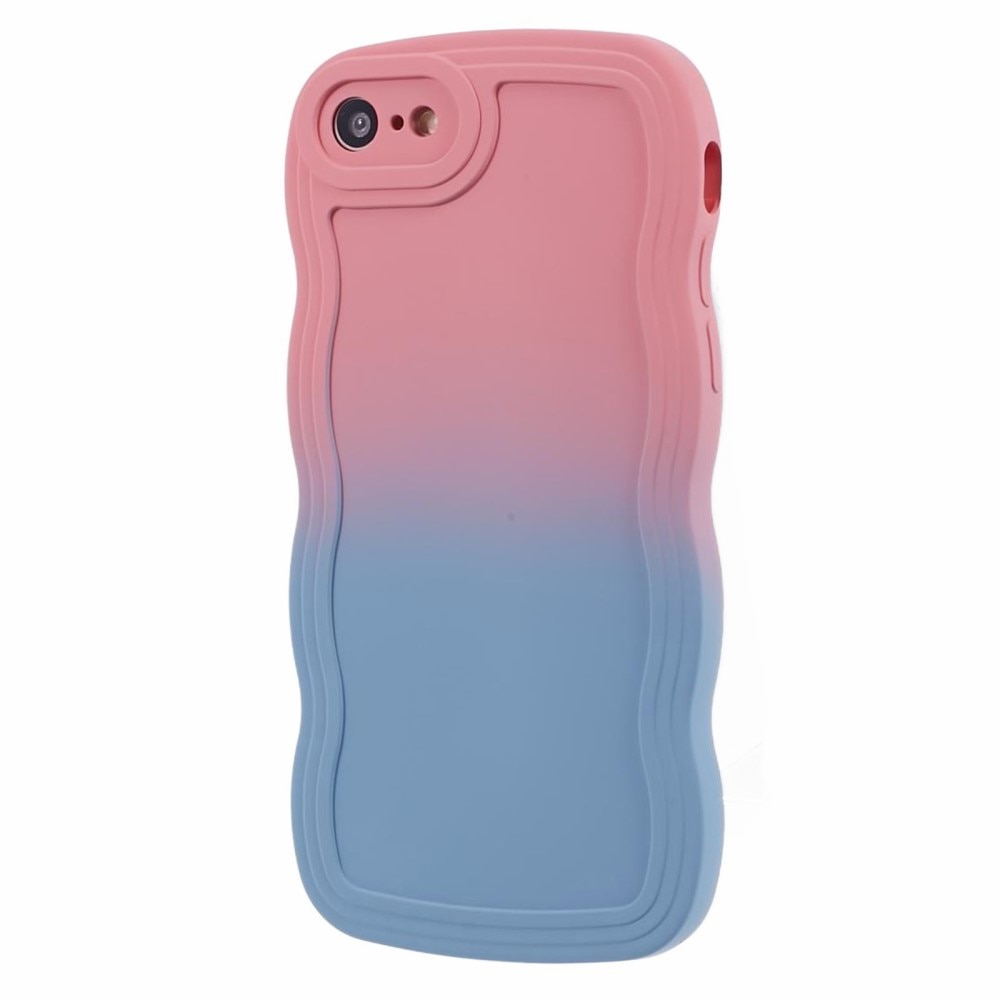 Cover Wavy Edge iPhone SE (2020) ombre rosa/blu