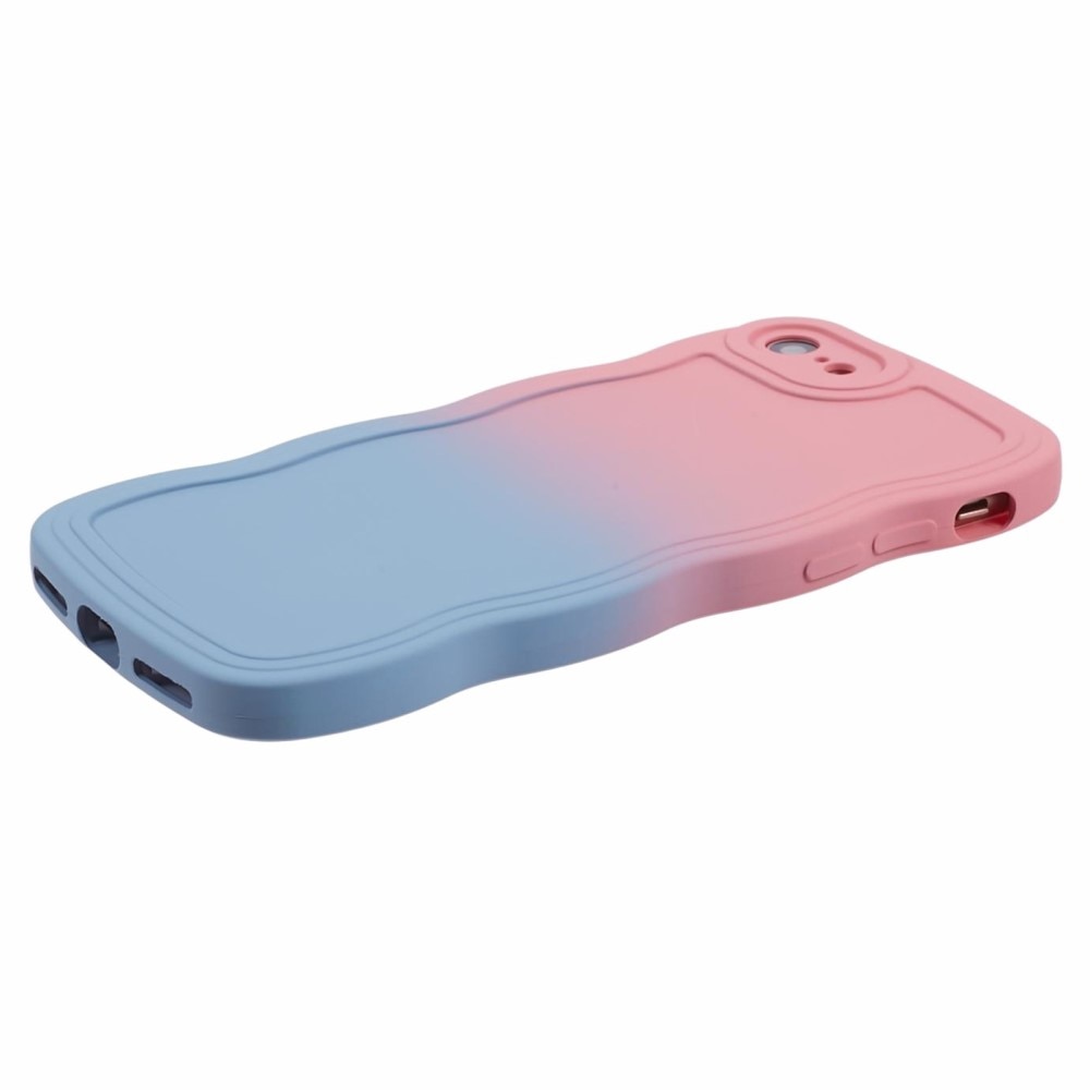 Cover Wavy Edge iPhone SE (2022) ombre rosa/blu