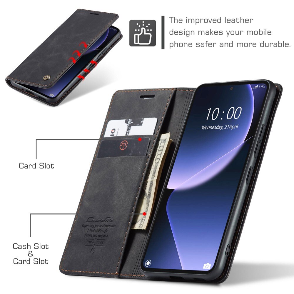 Custodie a portafoglio sottili Xiaomi 13T Nero