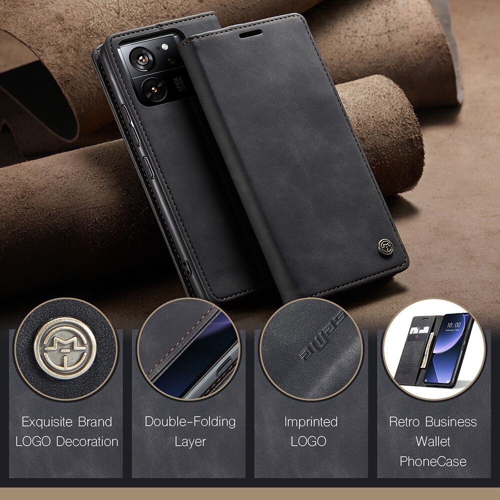 Custodie a portafoglio sottili Xiaomi 13T Nero