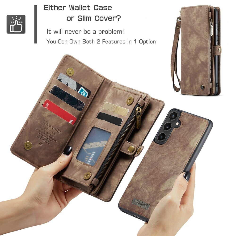 Cover portafoglio Multi-Slot Samsung Galaxy S23 FE Marrone