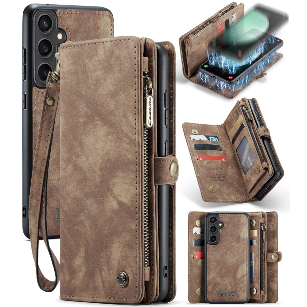 Cover portafoglio Multi-Slot Samsung Galaxy S23 FE Marrone