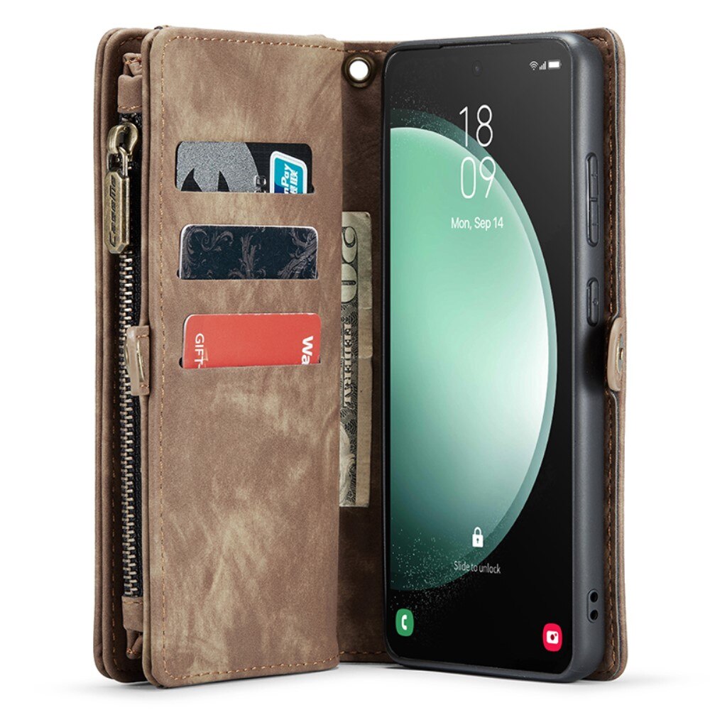 Cover portafoglio Multi-Slot Samsung Galaxy S23 FE Marrone