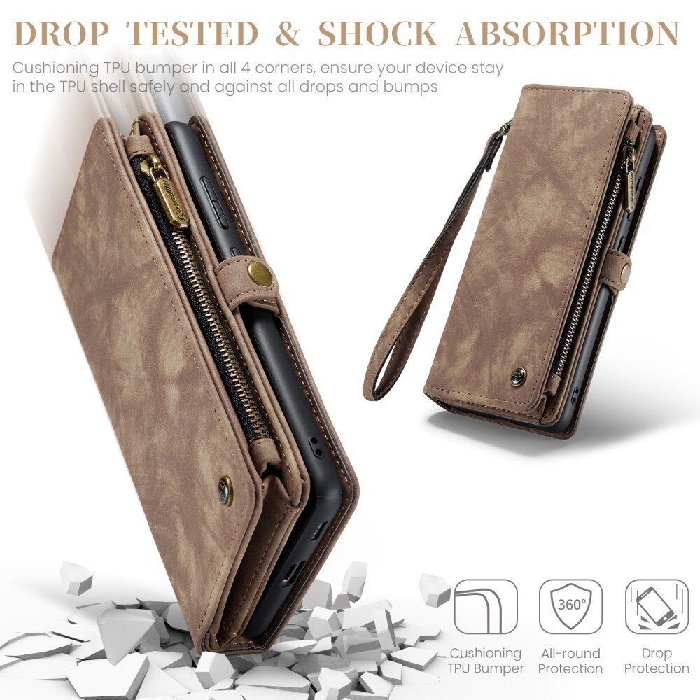 Cover portafoglio Multi-Slot Samsung Galaxy S23 FE marrone