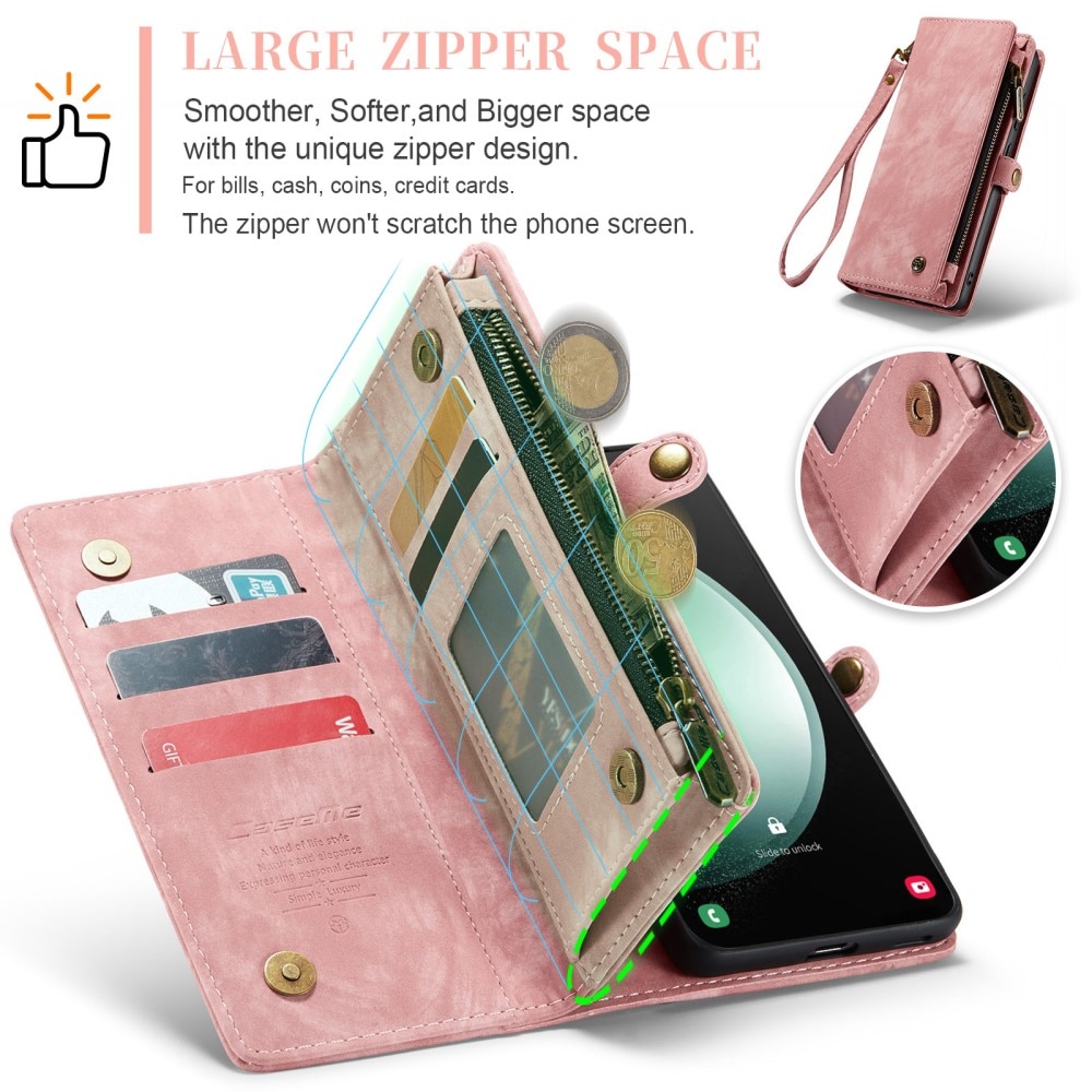 Cover portafoglio Multi-Slot Samsung Galaxy S23 FE rosa