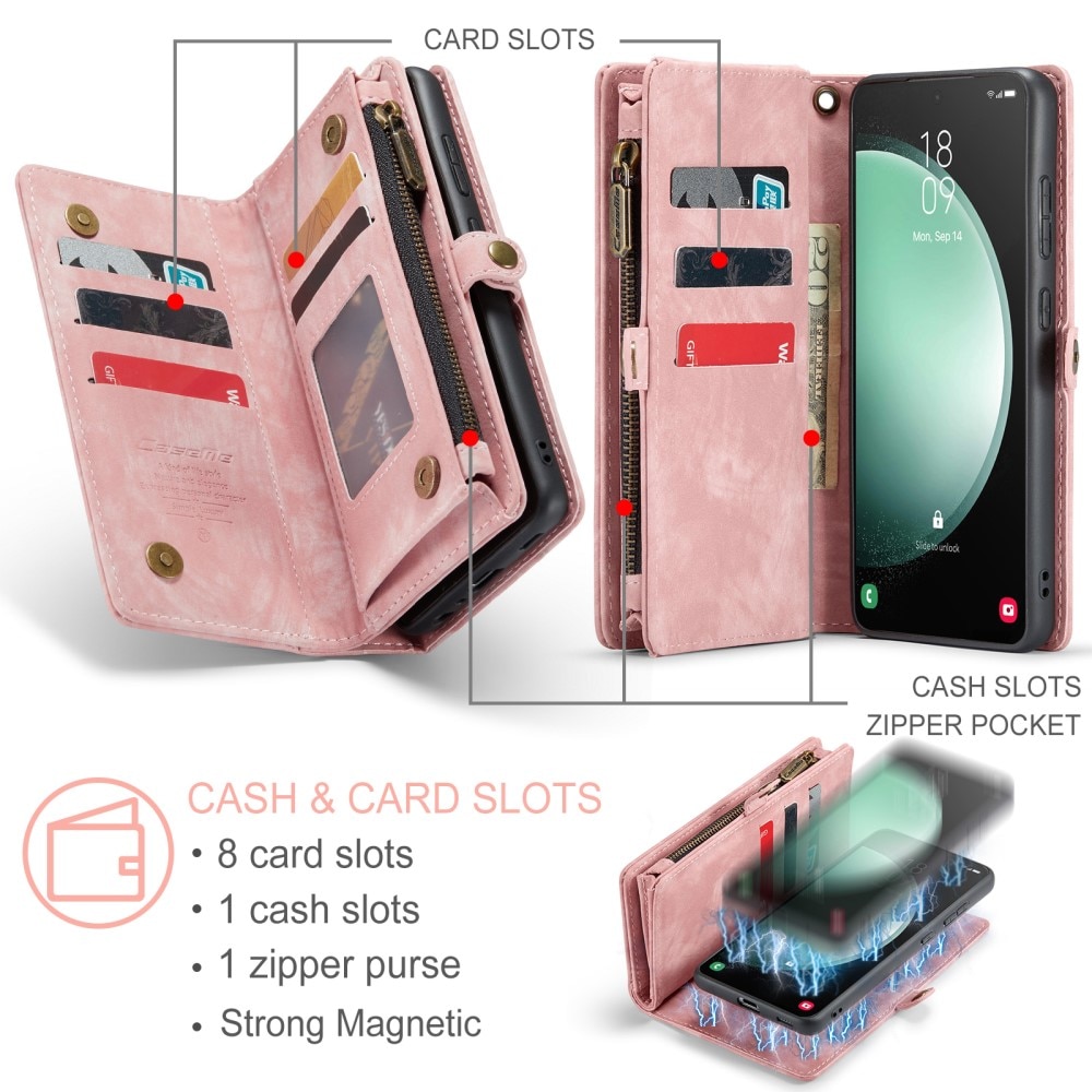 Cover portafoglio Multi-Slot Samsung Galaxy S23 FE rosa