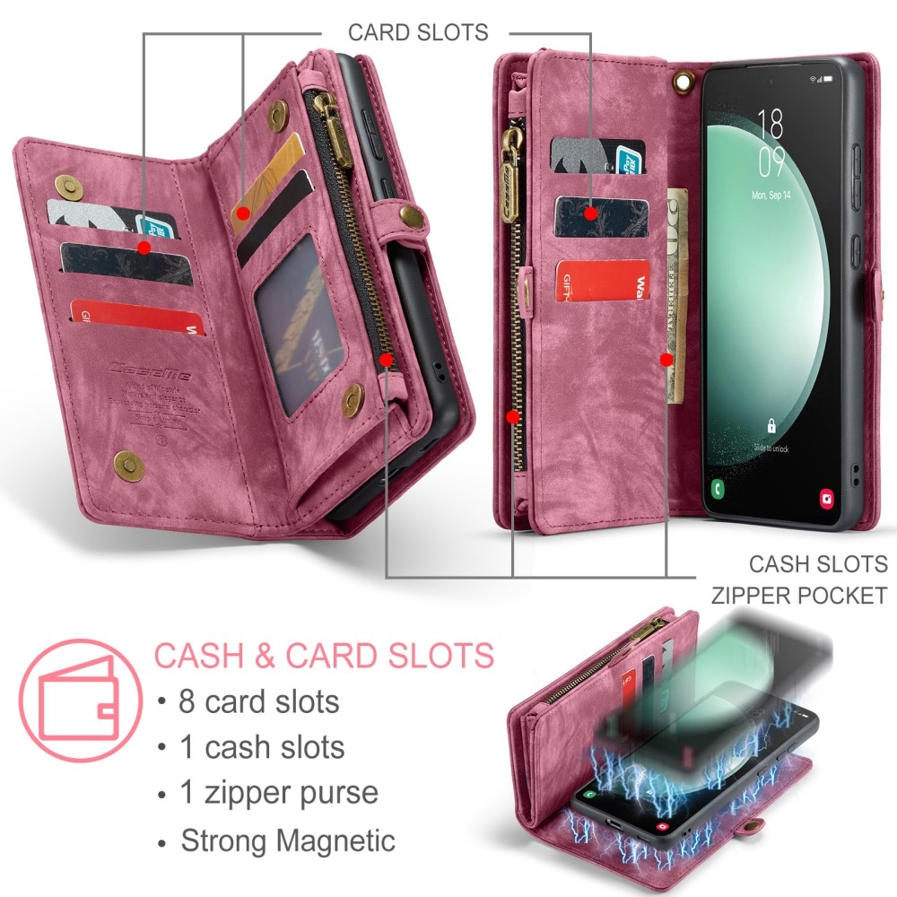 Cover portafoglio Multi-Slot Samsung Galaxy S23 FE rosso