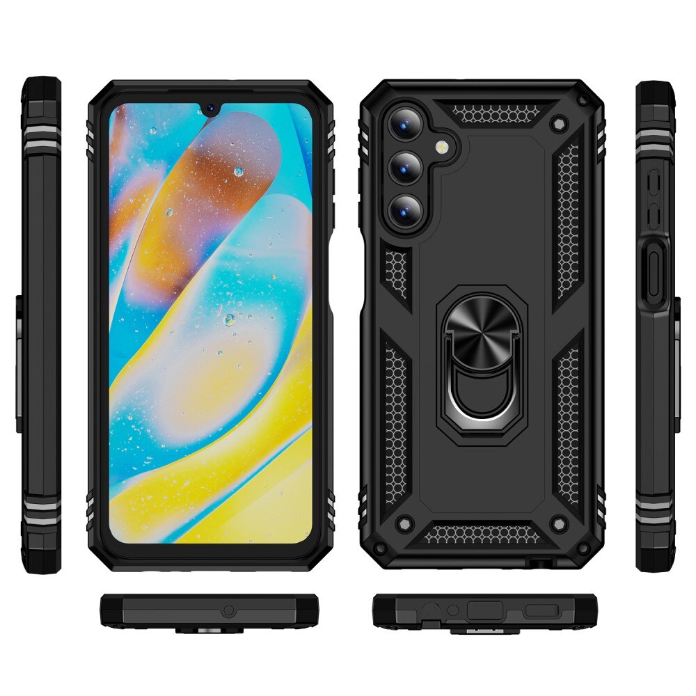 Cover ibride con anello Samsung Galaxy A15 nero