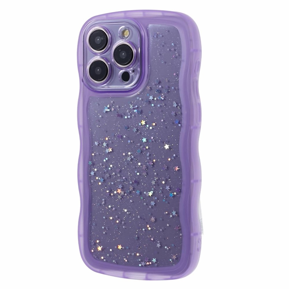 Cover con glitter Wavy Edge iPhone 15 Pro Max viola